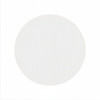 A circular, plain white cardboard coaster with a smooth surface. It features a simple design without any logos.