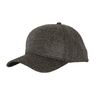 A grey two-panel cap without visible seams, featuring a curved brim and a top button.