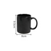 A black heat-sensitive mug with a glossy finish, featuring dimensions of 9.5 cm height and 8 cm diameter.