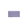 A purple PU leather glasses pouch featuring a sleek design and a logo.