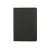 A black washable paper notebook with a smooth cover and rounded corners. Features a logo on the front.