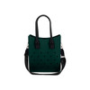 A green EVA tote bag with black handles and a removable strap, featuring holes for ventilation.