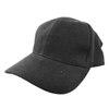 A black brushed cotton baseball cap with a curved peak and a logo on the front.