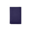 A purple PU magnetic wallet with stitching details and a simple design. It features a logo.