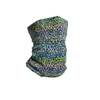 A multicoloured brushed Lycra warm gaiter featuring a vibrant leopard print design in blues, greens, and pinks.