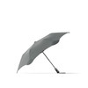 A grey BLUNT Metro Umbrella with a sleek, aerodynamic design and a branding logo on the handle.