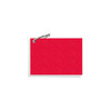 A7 pearlescent index cards in bright red, securely held together with a metal ring.