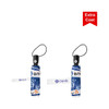A blue automatic open and close umbrella with a logo and a compact handle. Ideal for leisure and outdoor use.