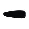 A black acetate hair alligator clip with a sleek, elongated design and a glossy finish.
