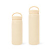 A drink bottle set featuring a double wall design in a soft beige colour, with handles for easy carrying.