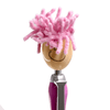 A pen featuring a smiley face and a pink mop head, with a stylus at the top.