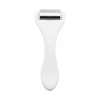 A white face ice roller with a stainless steel roller head. The product features a simple design and a smooth handle.
