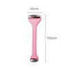 A pink ice massager roller with double heads, featuring a textured handle and a logo. Dimensions are 45mm by 162mm.