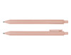 A set of two Virgo ballpoint pens in soft pink, featuring a sleek design and a clip for easy carrying.
