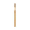 A large flat handle toothbrush with a bamboo handle and white bristles, featuring a textured grip and no visible branding.