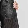 A men's thermal jacket featuring a grey interior, a pocket, and a logo on the label inside.