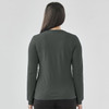 A women's long-sleeve tee in a dark green colour, featuring a simple design and no visible logos.