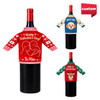 A drink bottle sleeve in red with Valentine's Day design, plus two other festive patterned sleeves in various colours.