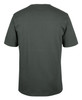 A dark green T-shirt featuring a plain back design and short sleeves. The shirt includes a logo.