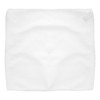 A white microfibre pouch and cloth, designed for sunglasses, featuring a simple design and a label.