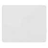 A white deluxe mouse mat measuring 205mm x 145mm, featuring a logo. Suitable for office and business use.