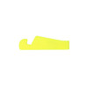 A bright yellow V-shaped phone and tablet stand, designed for stability and support. Features a simple design.