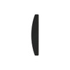A professional half moon shape nail file in black, featuring a smooth surface and a sleek design.