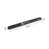 A black nail file with a purple core, measuring 178mm by 20mm, featuring a logo.