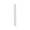 A straight shape nail file in a light grey colour, featuring a textured surface and a smooth edge.