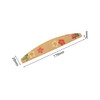 A bamboo nail file with a floral design, measuring 178mm in length and 28mm in width. It has a natural colour.
