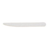 A pack of 50 wooden knife-shaped nail files in a light wood colour with a textured surface.
