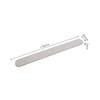 A pack of 50 wooden straight shape nail files in a light beige colour, measuring 178mm by 20mm by 2mm.