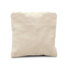 A small, cream-coloured cotton mesh tote bag with a simple design and an attached logo.