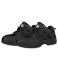 A pair of black JB's Safety Sport Shoes with mesh detailing and a logo on the side.