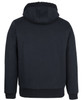 A dark navy hoodie with a sherpa-lined hood, featuring a plain back design and elasticised cuffs and hem.