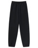 Unisex airlayered CVC sweatpants in black with an elastic waistband and a side pocket.