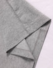 A grey men's premium cotton t-shirt featuring a close-up of the sleeve and stitching details.