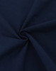 A close-up of navy cotton fabric, highlighting its soft texture and smooth finish. The fabric is suitable for T-shirts.