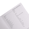 An A5 diary with blank personal memoranda pages for notes and contact details, featuring a soft cover.
