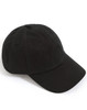 A black unstructured cotton twill cap with a curved peak and ventilation eyelets. It has a logo on the side.