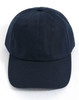 A navy cotton twill unstructured cap with a curved brim and a logo on the front.