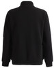 A black unisex premium fleece half zip work sweatshirt featuring a collar and a simple design.