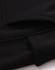 A black unisex premium fleece half zip work sweat with a smooth fabric texture and a zip closure.