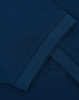 A navy ultrafine cotton pique polo with folded sleeves, featuring a logo.