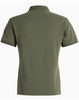 A green ladies' ultrafine cotton pique polo featuring a simple design with a collar and short sleeves.
