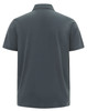 A grey men's polo shirt with a short sleeve and a collar, featuring a logo on the back.