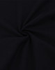 A dark black oversized tee made from heavy cotton, featuring a smooth, twisted fabric texture.