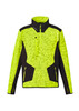 A bright yellow Unisex Streetworx Reinforced Knit 1/2 Zip Pullover with black accents and a zippered pocket.