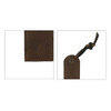 A vintage style, high-quality brown bookmark featuring a leather finish and a decorative knot at the top.