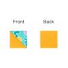 A full colour PU bookmark featuring a vibrant front design and a solid yellow back. Includes branding.